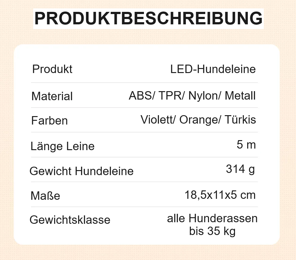 LED-Hundeleine